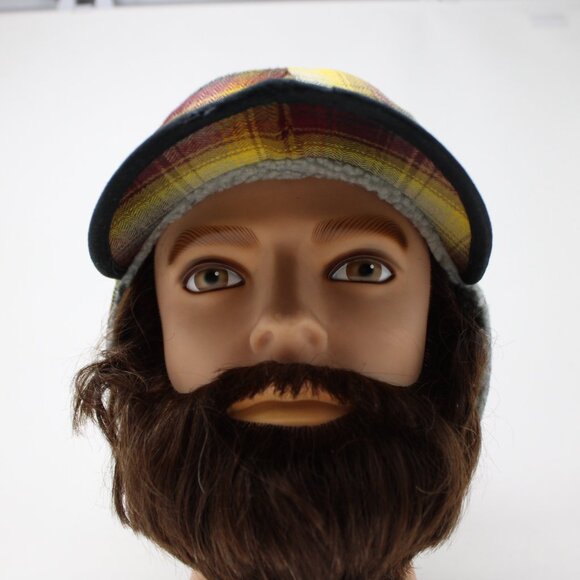 Outdoor Research Yukon Cap Hat Mens Medium Yellow/Red Earflaps Polyester Winter - Picture 4 of 12